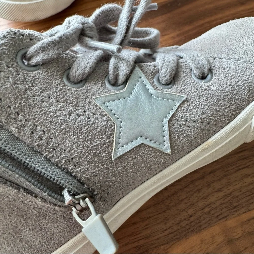 Zara Star-Patterned High-Top Suede Sneakers - EU 24 / US 8 Toddler